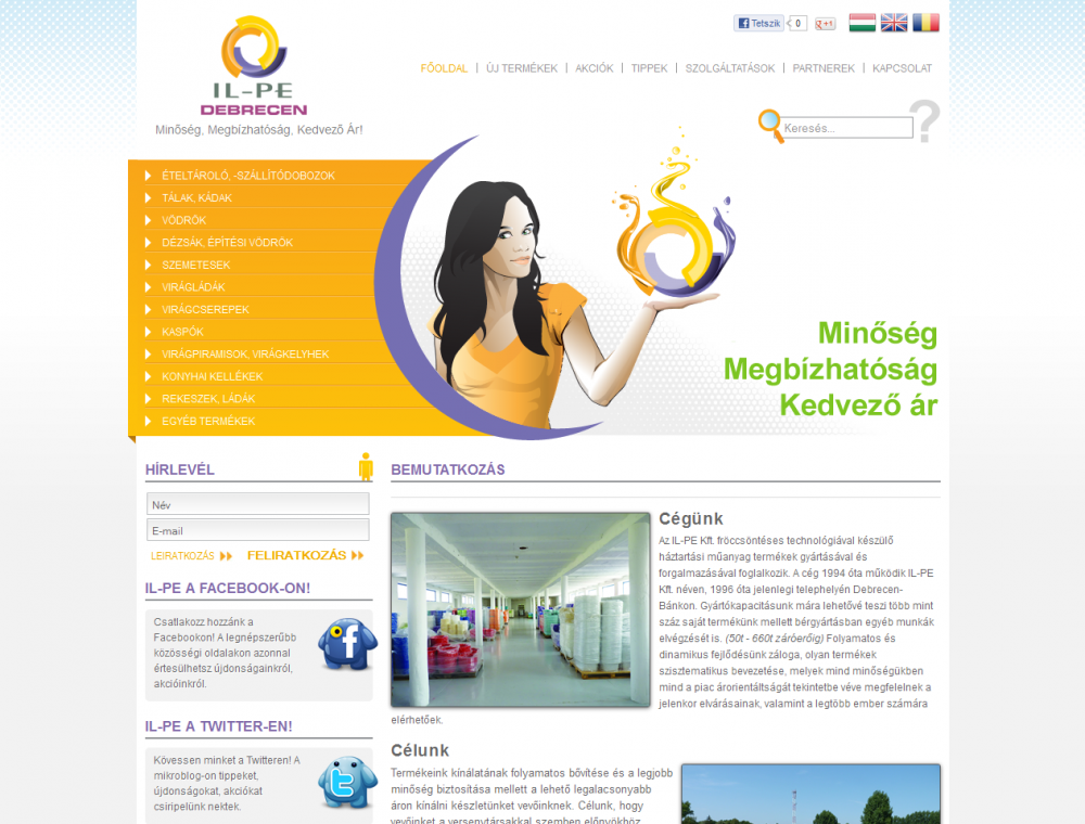IL-PE Kft. webkatalógus honlapja