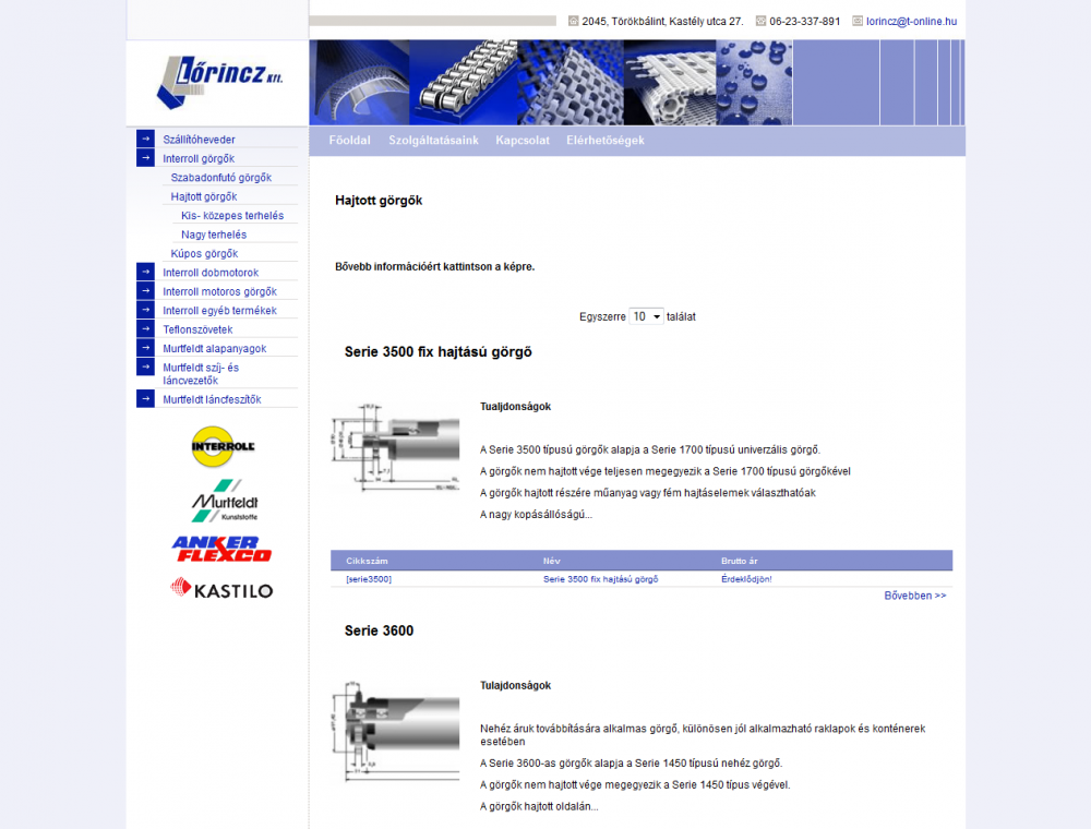 Lőrincz Kft. webkatalógus képe