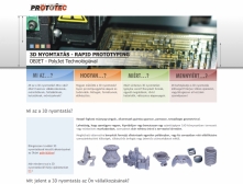 Prototec weblapjának képe