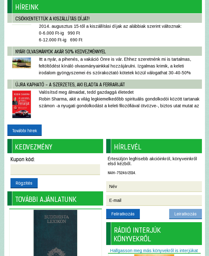 Táblagép nézet