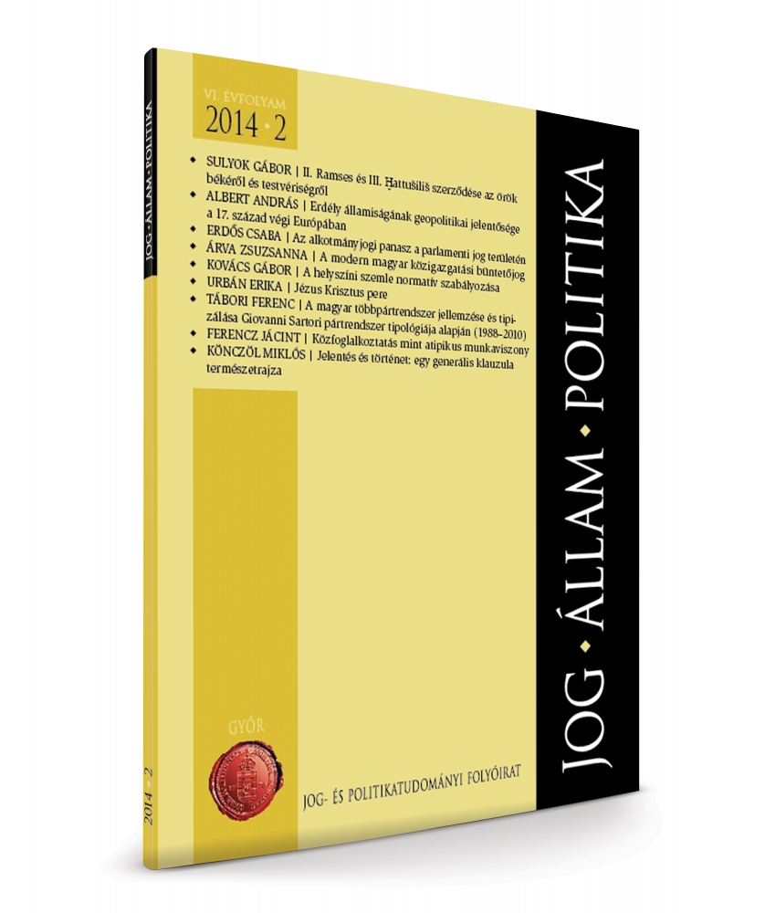 Jog Állam Politika folyóirat szerkesztése