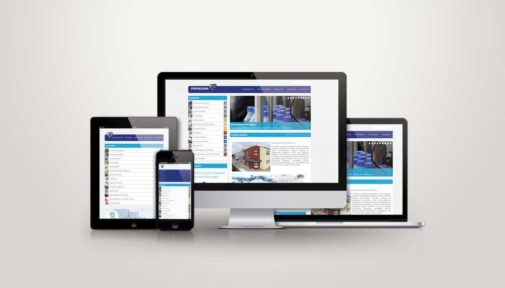 PentaClean arculatának készítése, Reszponzív webkatalógus