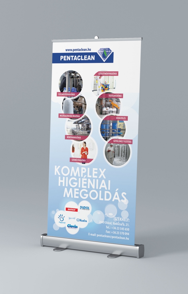 PentaClean arculatának készítése, Roll-up
