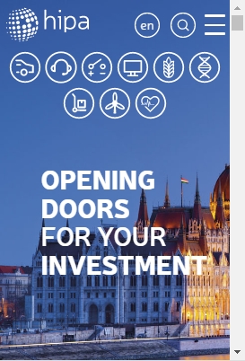 https//hipa.hu weboldalának mobil nézete