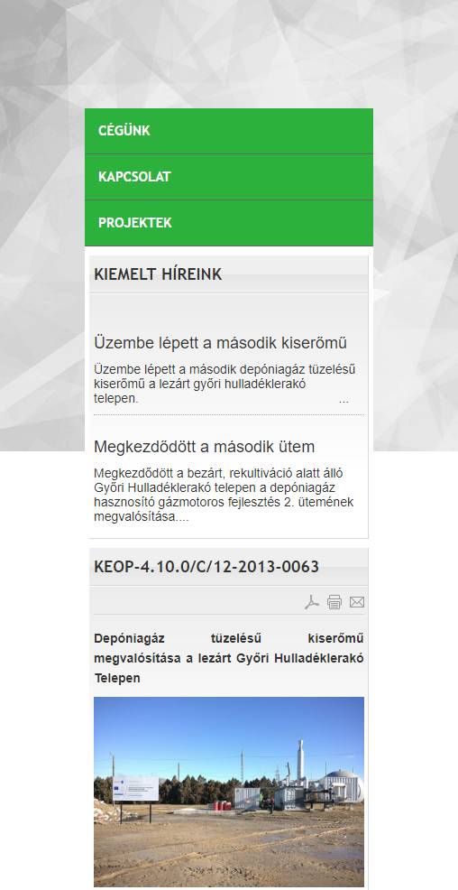 Arrabona Depo Kft. (http://www.arrabonadepo.hu) - mobil nézet