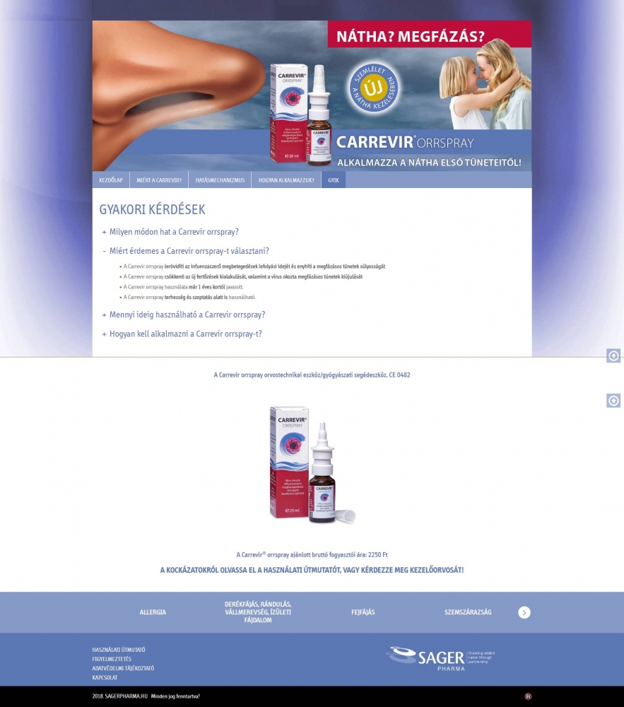 Carrevir (Sager Pharma) (http://carrevir.hu) - Gyakran Ismételt Kérdések