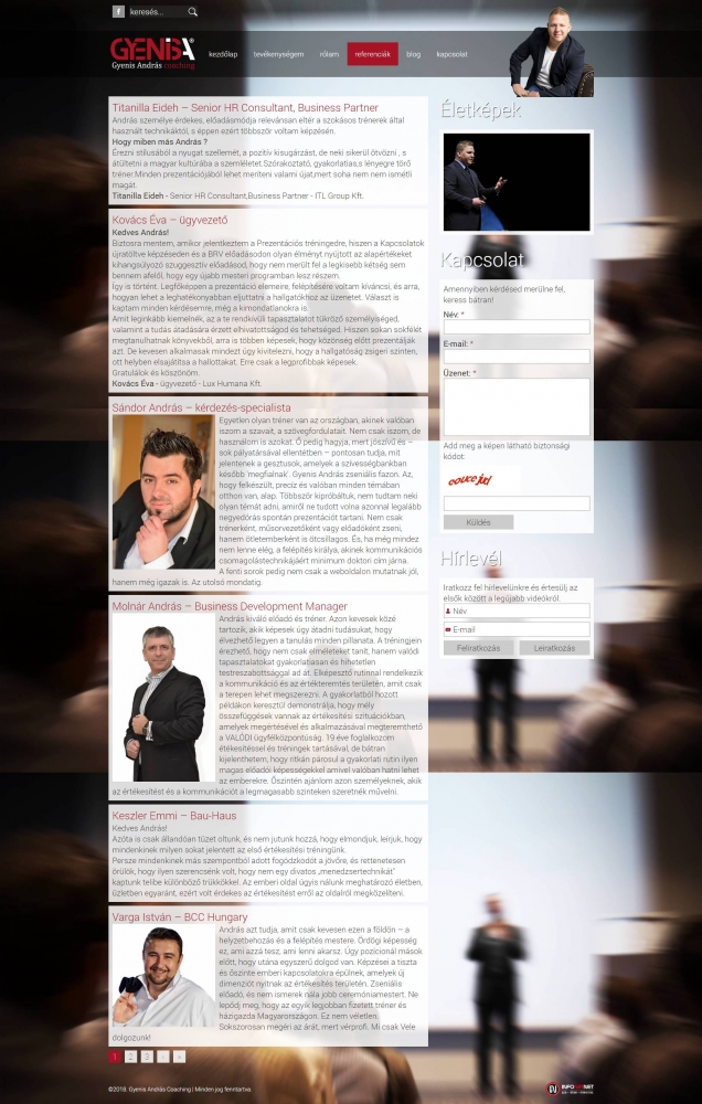 Gyenis András (http://gyenisandras.hu) - referencia oldal