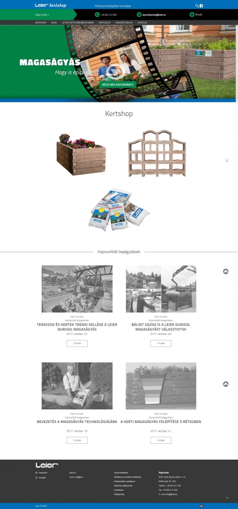 LEIER Kertshop (https://kertshop.leier.hu) - teljes főoldal
