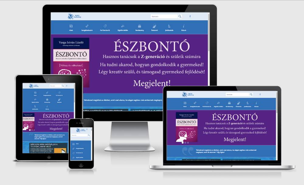 Manta Marketing (http://www.mantamarketing.hu) - reszponzív nézetek
