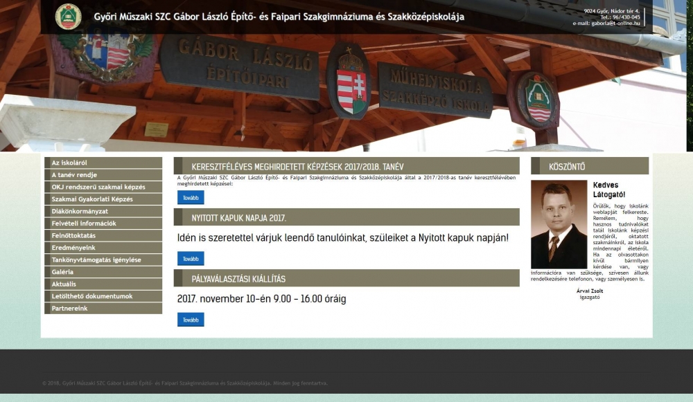 Győri Műszaki SZC Gábor László Építőipari Szakközépiskolája (http://muhelyiskola.hu) - főoldal