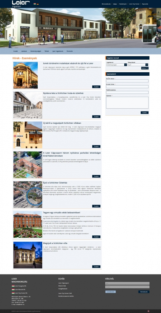 Leier Ingatlan (http://www.leieringatlan.hu) - blog
