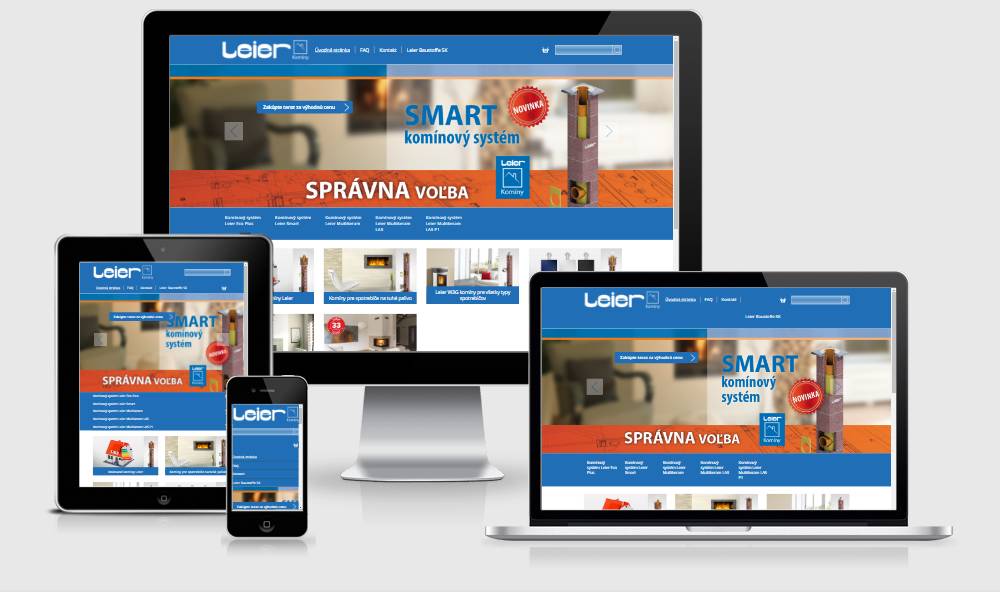 LEIER kéményshop (szlovákia) (http://kominy.leier.sk) - reszponzív nézetek