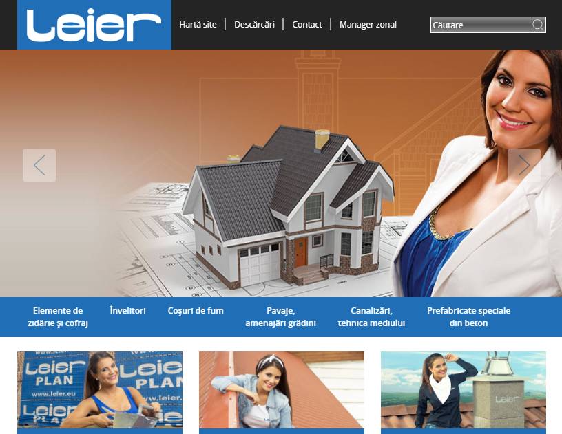 LEIER (románia) (http://www.leier.ro) - tablet nézet (fekvő)