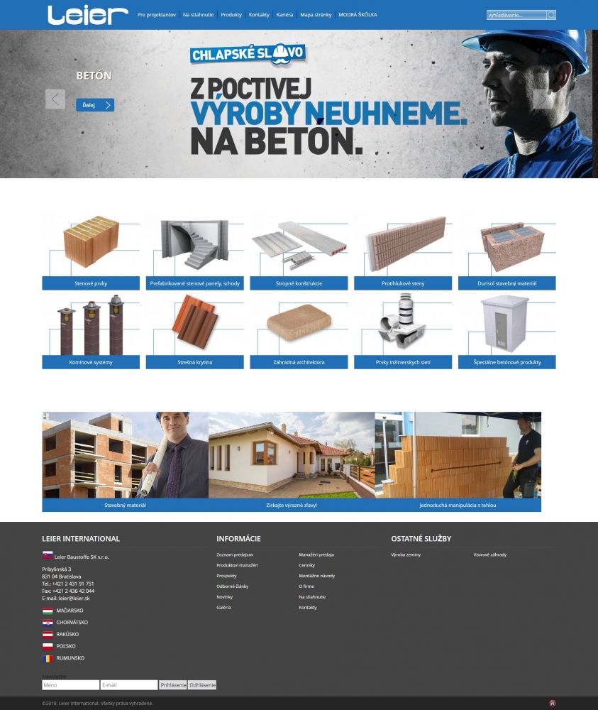 LEIER (szlovákia) (http://www.leier.sk) - teljes főoldal