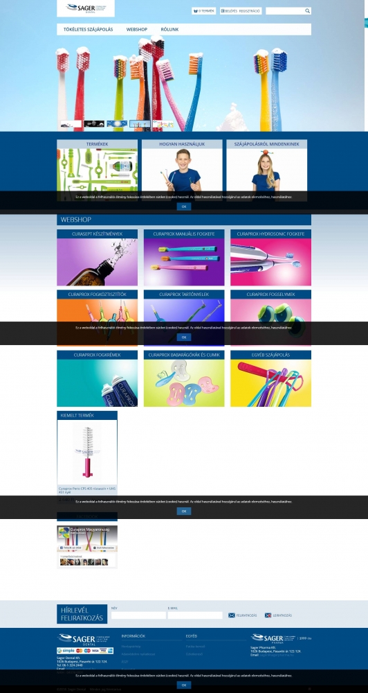 Sager Dental (Sager Pharma) (https://www.sagerdental.hu) - teljes főoldal