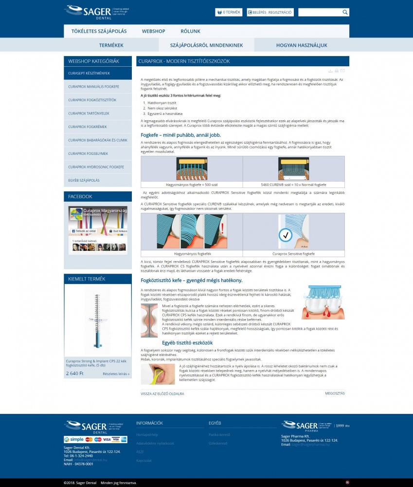Sager Dental (Sager Pharma) (https://www.sagerdental.hu) - tartalmi elem