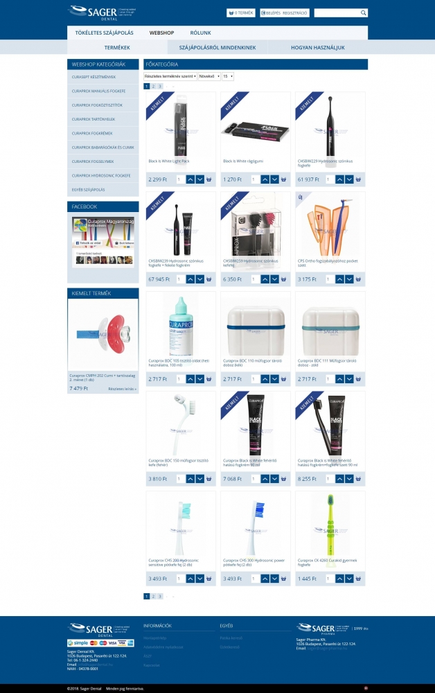 Sager Dental (Sager Pharma) (https://www.sagerdental.hu) - webshop