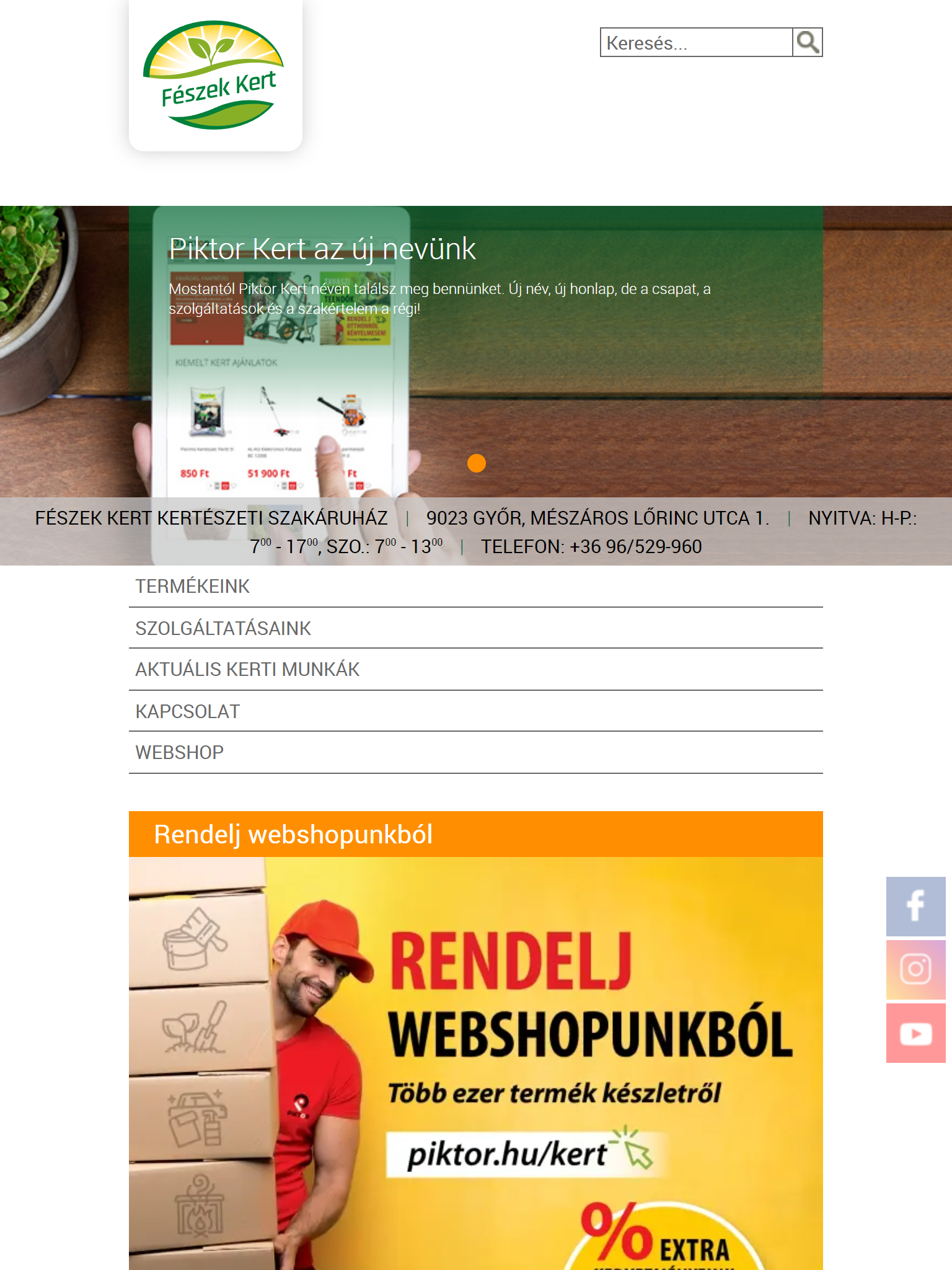 Fészek Kert (https://www.feszekkert.hu/) - Tablet