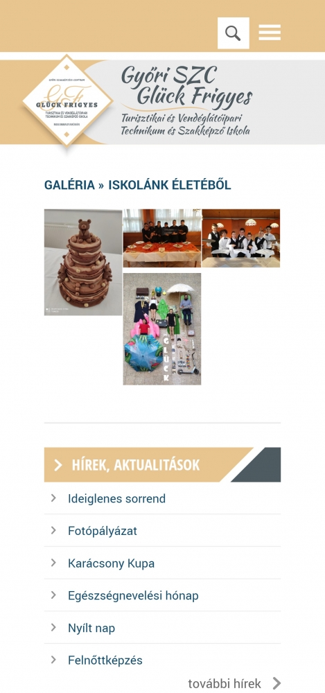 Győri SZC Glück Frigyes Turisztikai és Vendéglátóipari Szakképző Iskola (https://www.gluckiskola.hu) - Mobil nézet
