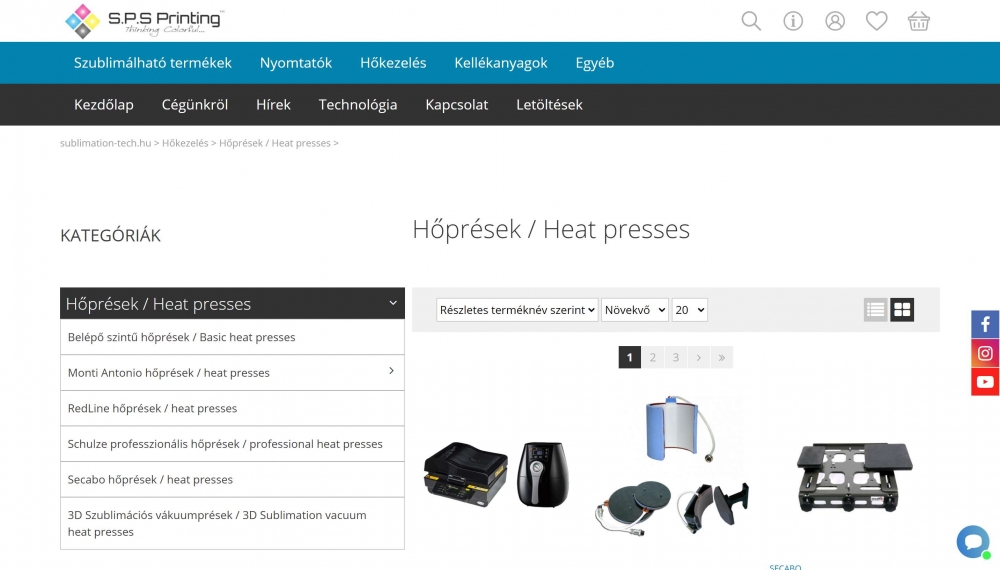S.P.S Printing Solution Kft. - Sublimation-tech (http://www.sublimation-tech.hu) - Hőkezelés menüpont