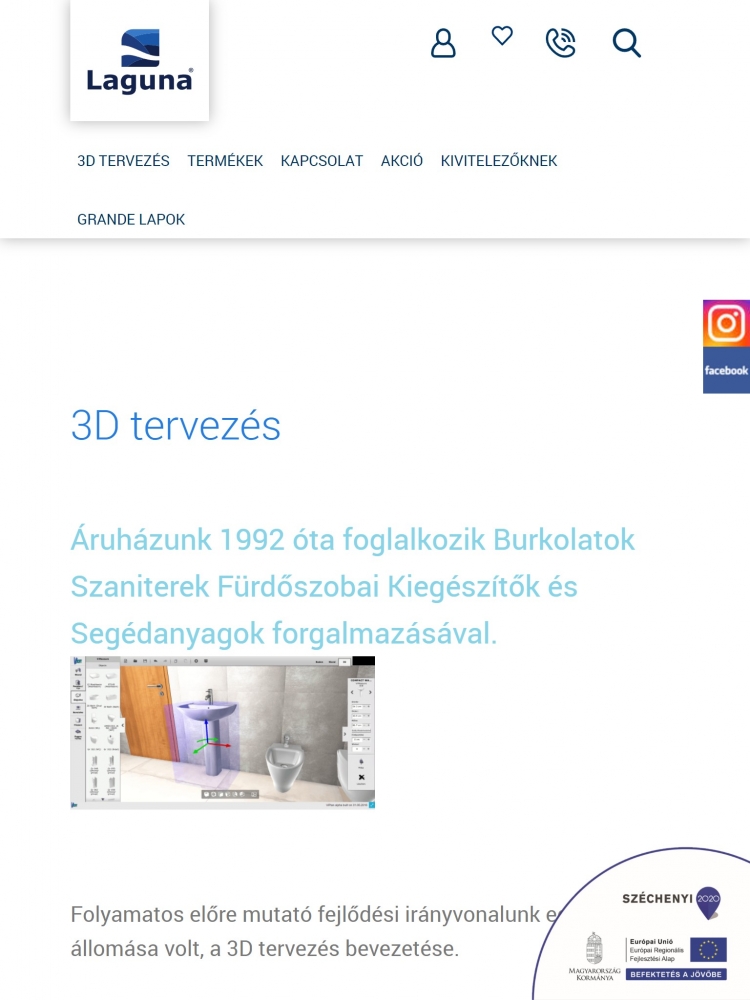 P.R. Fürdőszoba Kft. (https://lagunafurdoszoba.hu) - Tablet nézet