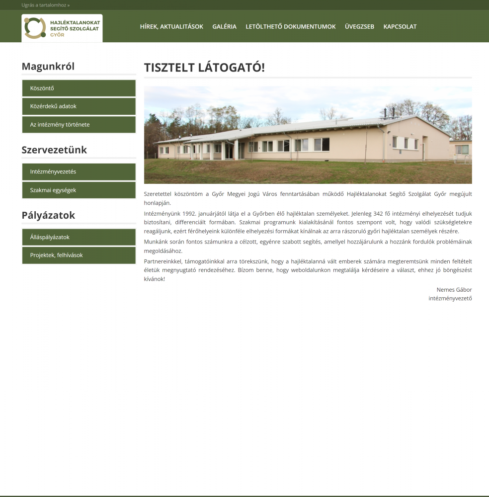 Hajléktalanokat Segítő Szolgálat Győr (http://hssz.hu/kezdolap) - Kezdőlap