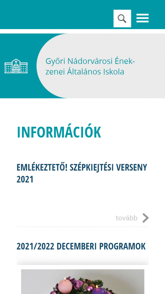 Győri Nádorvárosi Ének-zenei Általános Iskola (https://nadorgyor.hu/kezdolap) - Mobil nézet