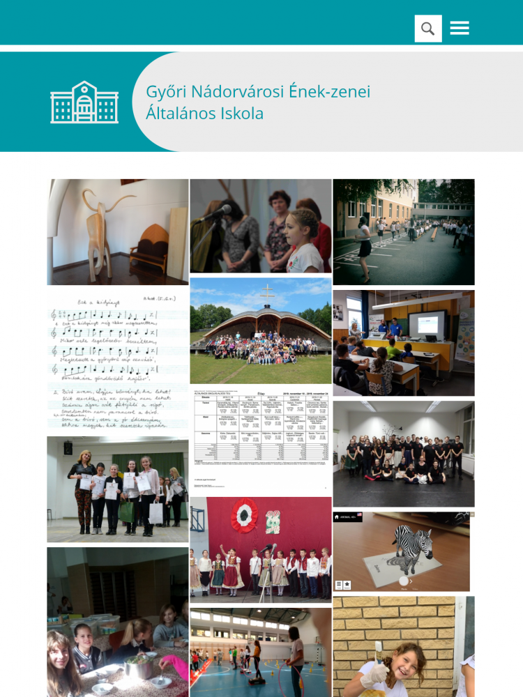 Győri Nádorvárosi Ének-zenei Általános Iskola (https://nadorgyor.hu/kezdolap) - Tablet nézet