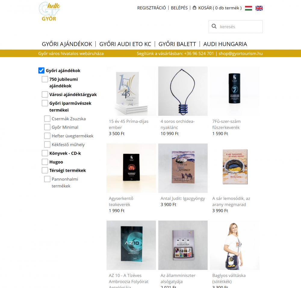 Győr Projekt Kft. - Hello Győr (https://shop.hellogyor.hu/kezdolap) - Győri ajándékok oldal