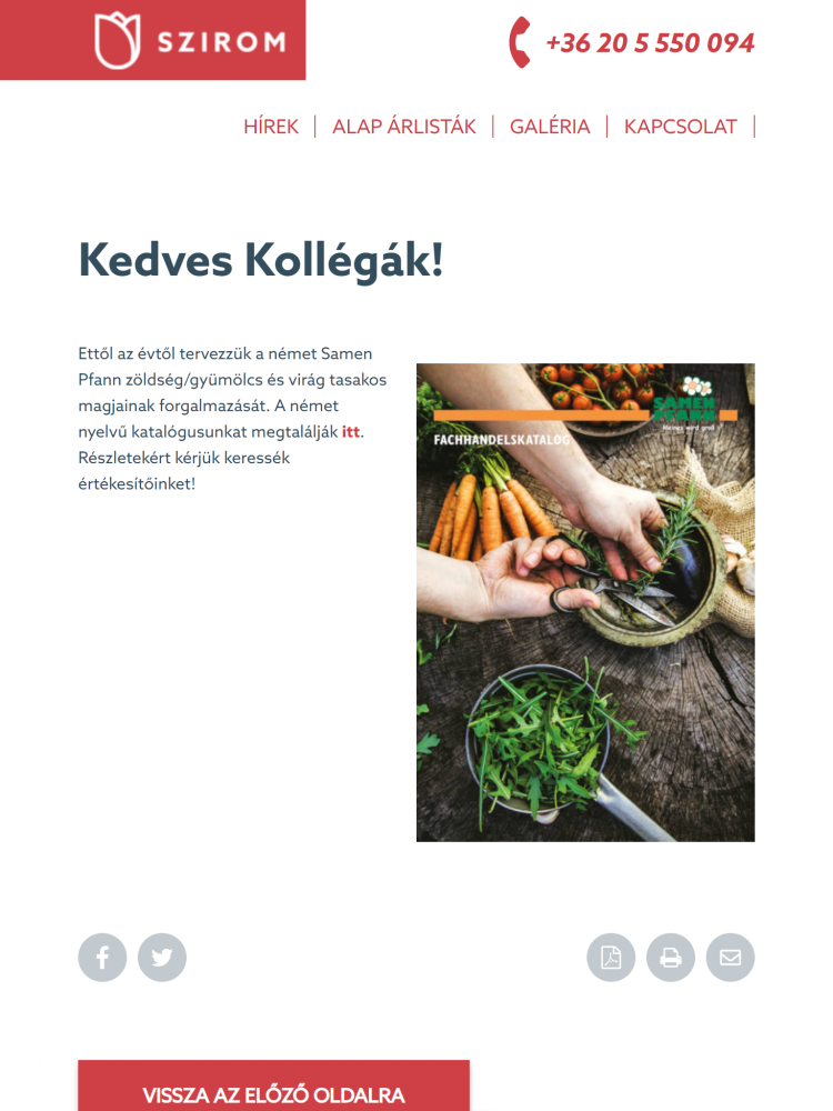 Szirom Kft. (https://sziromkft.hu/kezdolap) - Tablet álló nézet