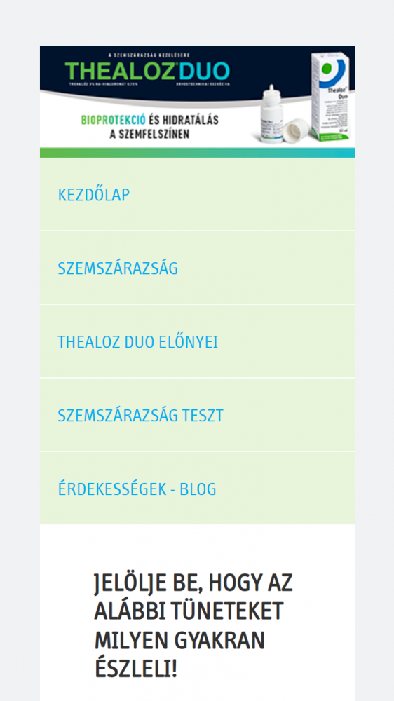 Sager Pharma - Thealoz Duo (https://thealozduo.hu/kezdolap) Mobil nézet