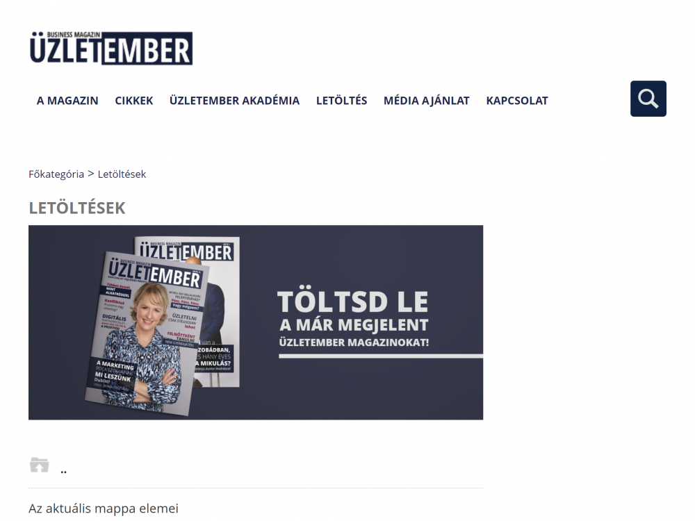 Minet Kft.- Üzletember Magazin (https://uzletembermagazin.hu/kezdolap) - Tablet fekvő nézet