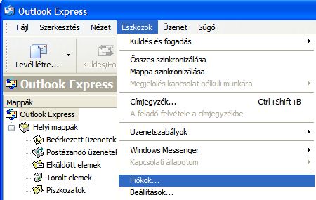Microsoft Outlook Express általános beállítása - 01